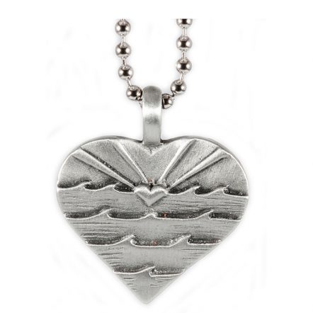 Love Sets Heart Wave Pendant