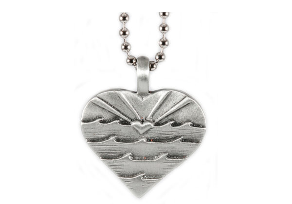 Love Sets Heart Wave Pendant