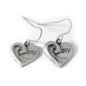 Big Heart Wave Curl Earrings