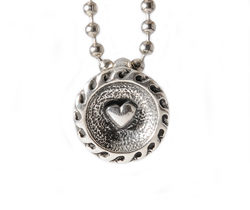 Lovers Beach Heart Wave Pendant