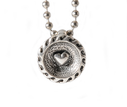 Lovers Beach Heart Wave Pendant