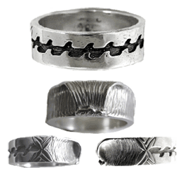 Double Up Two-sided Wave Ring