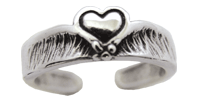 Lovers Peak HEart Wave Toe Ring