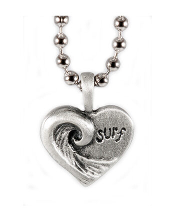 Heart Wave Curl Pendant