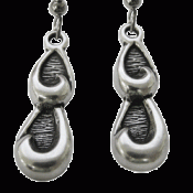 Tear Drop Wave Earrings