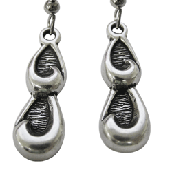 Tear Drop Wave Earrings