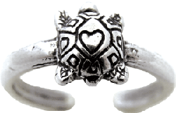 Turtle Heart Toe Ring